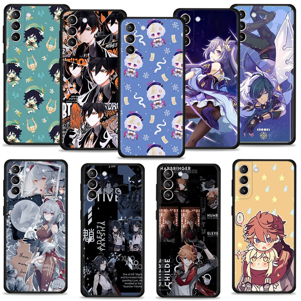 

For Samsung Galaxy S22 Ultra 5G S10e S21 Plus S20 FE 2022 S8 S9 S10 S7 Full Phone Coque Mobile Games Genshin Impact