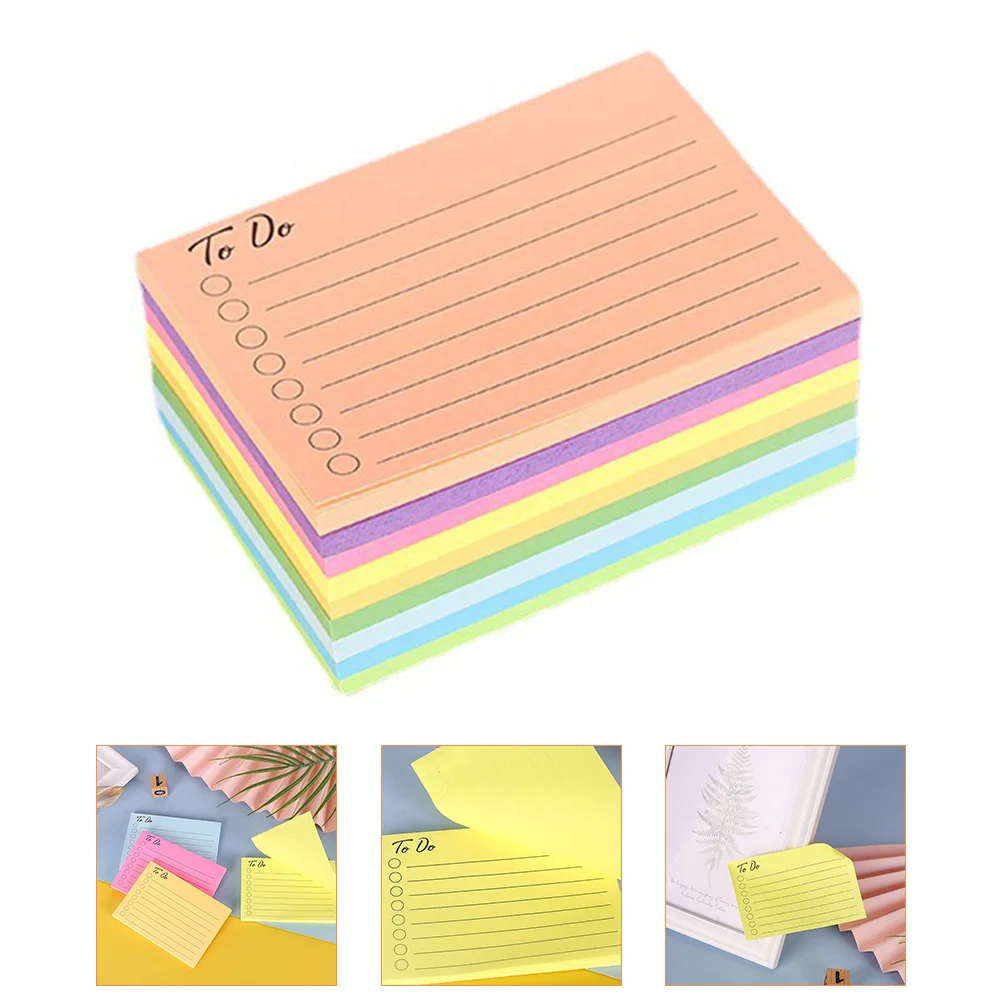 

9 Books Colored Sticky Notes Memo Useful Sticker Office Organizing Stickers Portable Fluorescent Paper