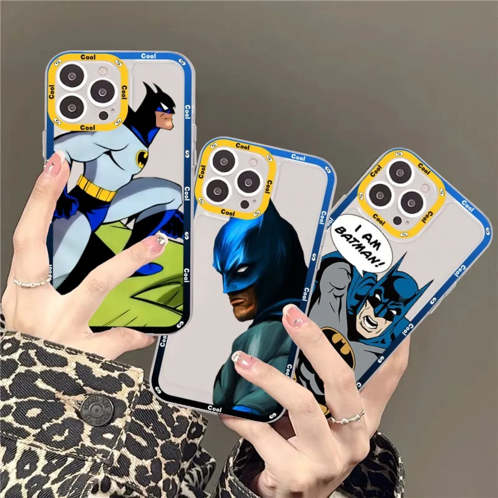 Крутой чехол для телефона B-Bat-mans Samsung S 20 21 22 23 Lite Plus Ultra Clear Mobile Cover Funda