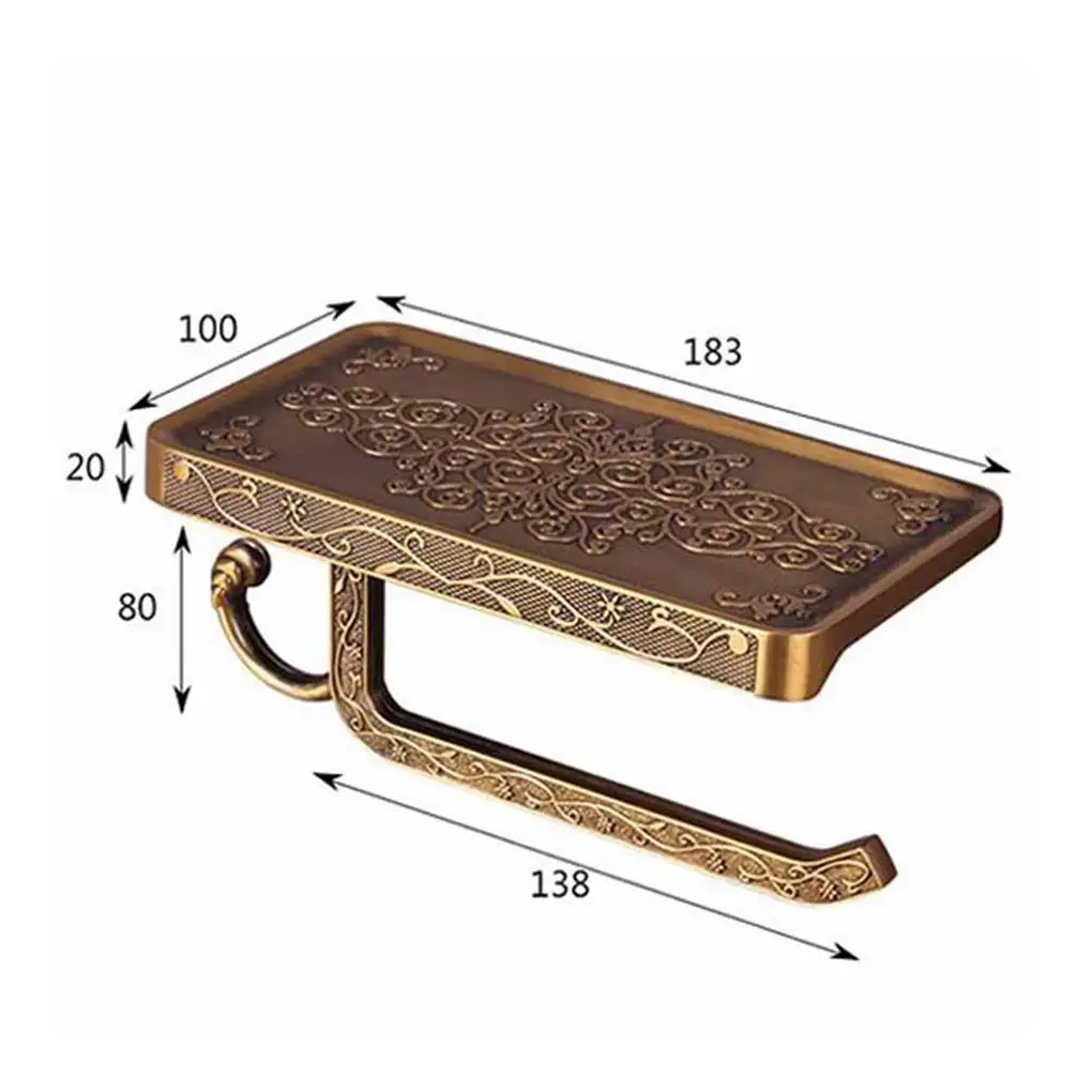 

3D рельефный держатель для бумажных полотенец, держатель для рулонной бумаги в античном стиле, ретро-держатель для туалетной бумаги для ванн...