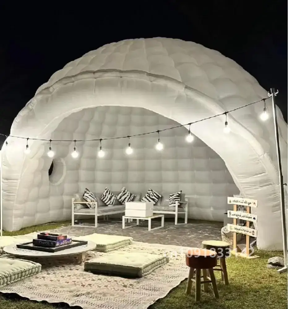 Портативное белое светодиодное освещение надувная купольная палатка-иглу навес
