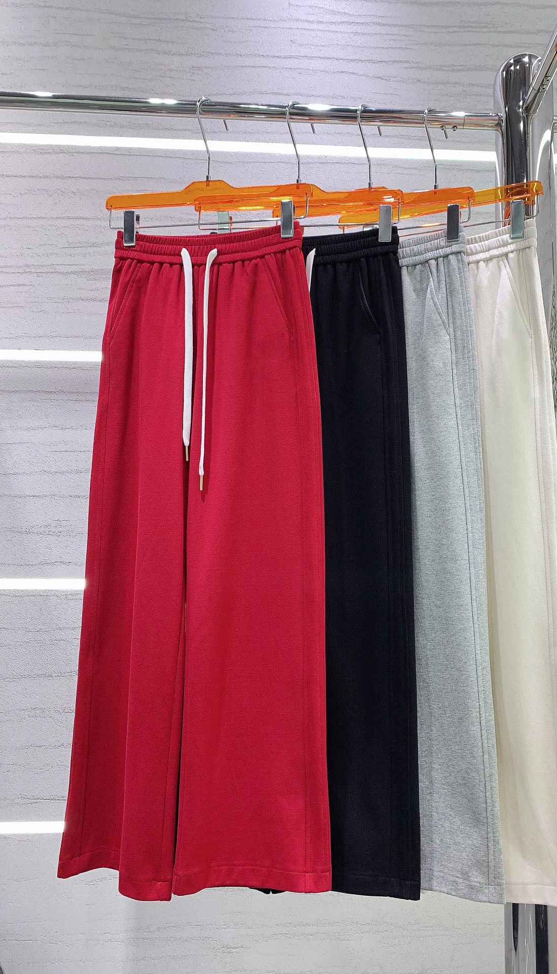 Multi-color sports pants female spring and autumn style 2023 new loose casual sweatpants small man wide leg pants