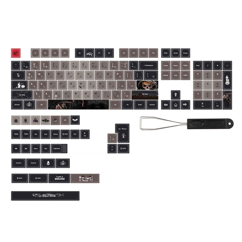 

137 Keys PBT Keycaps XDA Profile DYE SUB Personalized Halloween Japanese/English