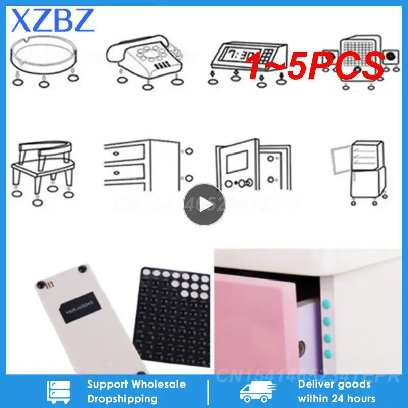 

1~5PCS Self Adhesive Round Silicone Rubber Bumpers Soft Transparent Black Anti Slip Shock Absorber Feet Pads Damper