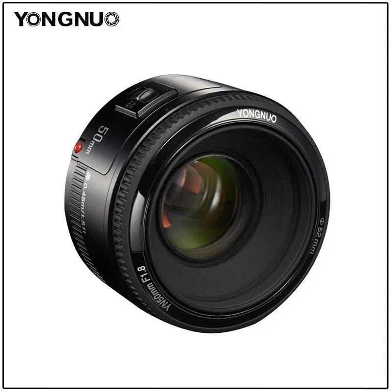 Фото Объектив Yongnuo YN50mm F1.8 с большой апертурой и автофокусом для DSLR-камер D800 D300 D700 D3200 D3300 D5100 D5200 D5300 (модель 2026 года) №1