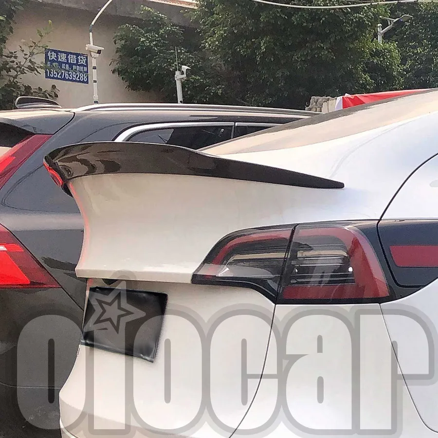 Высококачественное сухое углеродное заднее крыло спойлера oiomotors для модели Tesla Y