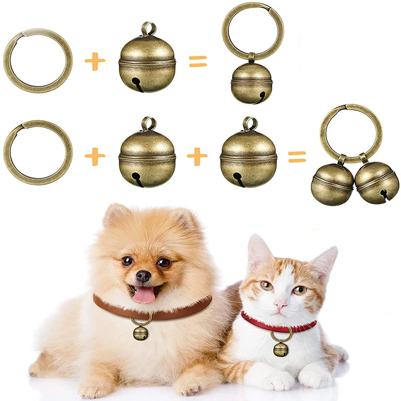 Cat Dog Collar Brass Bells Collars Dogs Charm Bronze Bells P