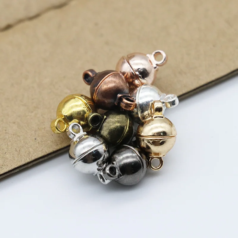 Фото Круглые магнитные застежки концевые для браслетов ожерелий фурнитура