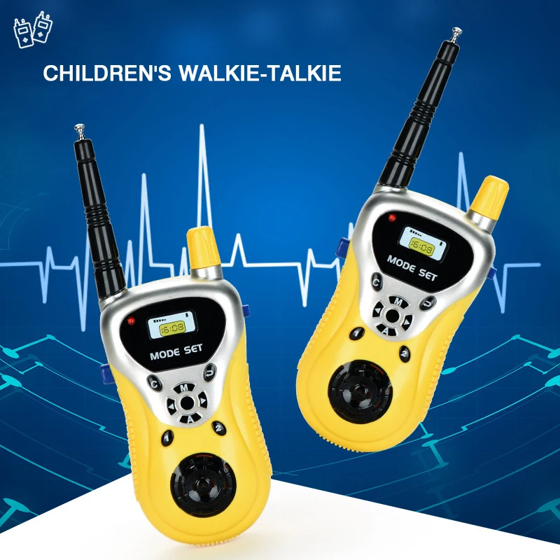 2022 kids intercom electronic mini walkie talkie phone toy to 80m range handheld interphone wireless children gift kids toys free global shipping