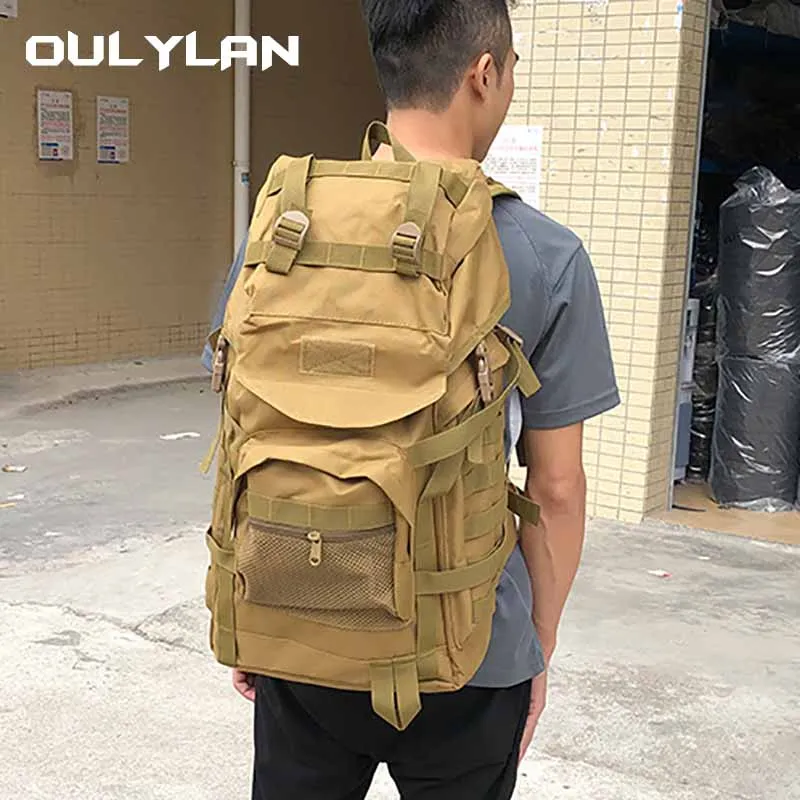 

Tactical Backpack 50L Sports Bag Upgrade Outdoor Large Capacity Camouflage Waterproof Climbing Mountaineering Hiking Bag