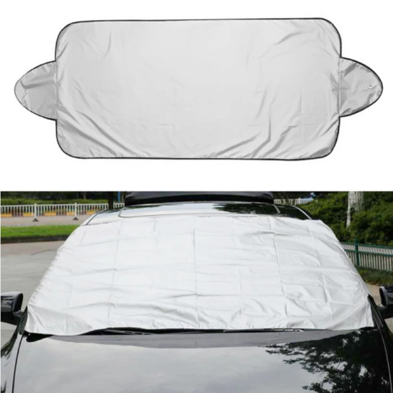 

50 * 70cm190T полиэстер Schnee Eis Sounds блок Авто немецкий блок Авто Silber Tuch Авто Windschutzscheibe Abdeckung Pr
