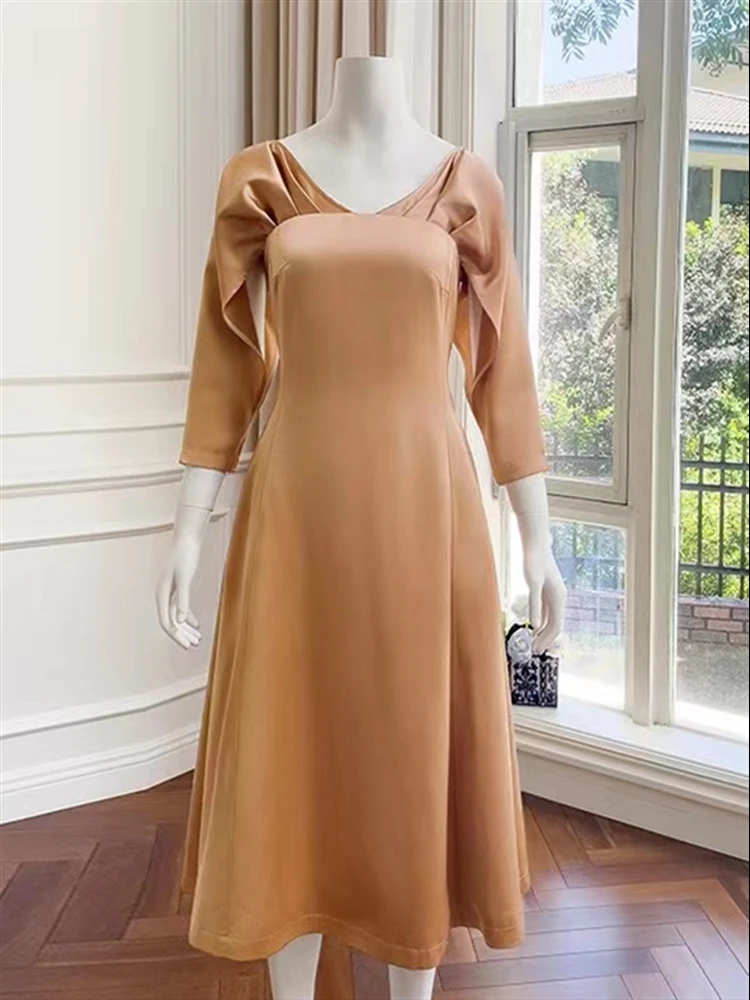 Женское кружевное платье с вышивкой элегантное праздничное платье-трапеция в