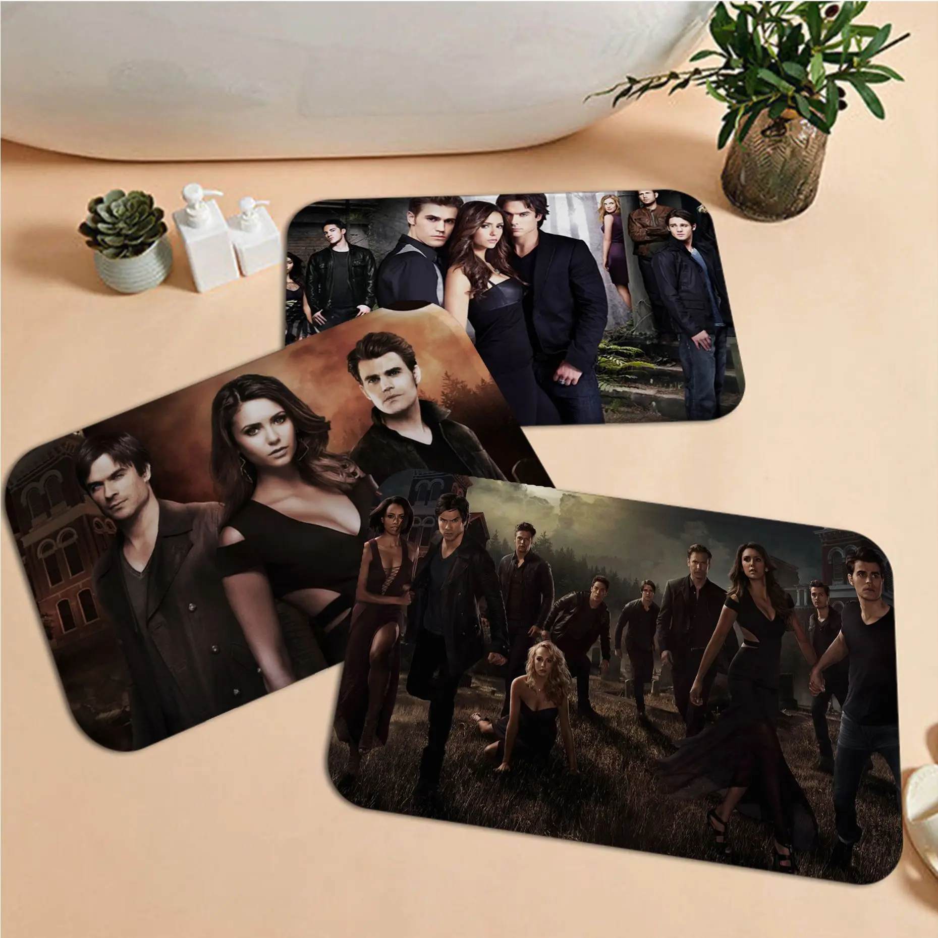 

The Vampire Diaries Floor Mat Nordic Style Bedroom Living Room Doormat Home Balcony Anti-Slip Household Carpets