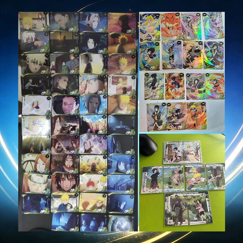 Фото Набор коллекционных карточек Kayou Naruto AR SSR UR PU SR: Узумаки Наруто, Учиха Саске, Харуно Сакура, Хатаке Какаши. Аниме-карточки-игрушки. №1