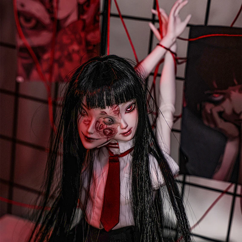 

44 Cm Original Nano Change Face Ghost Face Bjd 1/4 Tomie Doll Magnet Oueneifs Double Girl Emotion Nano Anime Ball Jointed Dolls