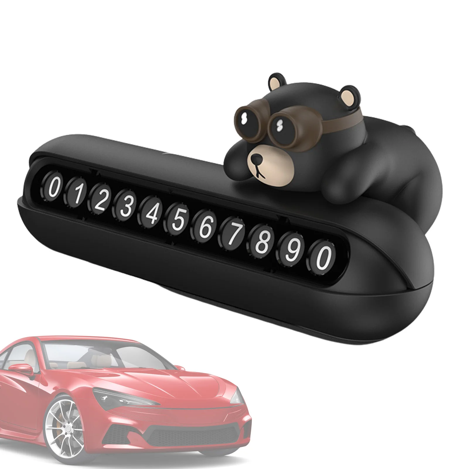 

Car Interior Accessories Temporary Parking Card For Auto License Plate Temporary Stop Sign Phone Number Plate Hiddens Switch