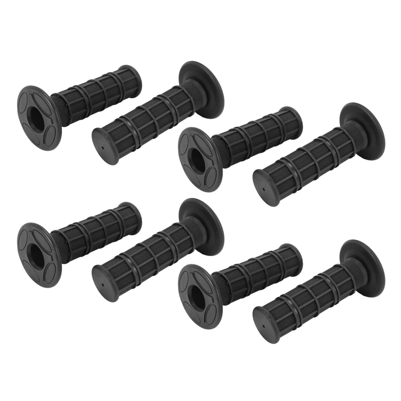 

4 Pair Motorcycle Grips Handlebar Grips Motorcycle Scooter Quad 24Mm Rubber Motocross Black