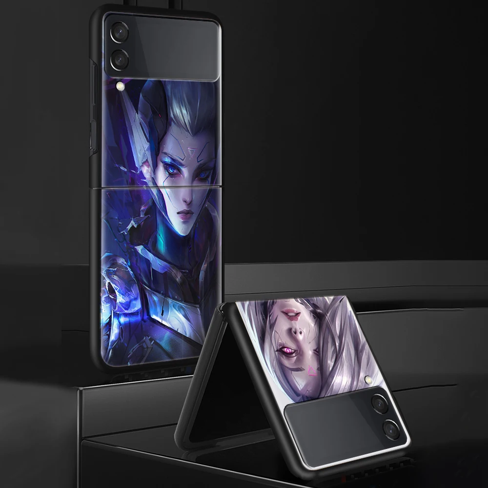 Лига Hero Games Akali для Samsung Galaxy Z Flip 4 3 5G чехол телефона черный Жесткий Чехол ZFlip
