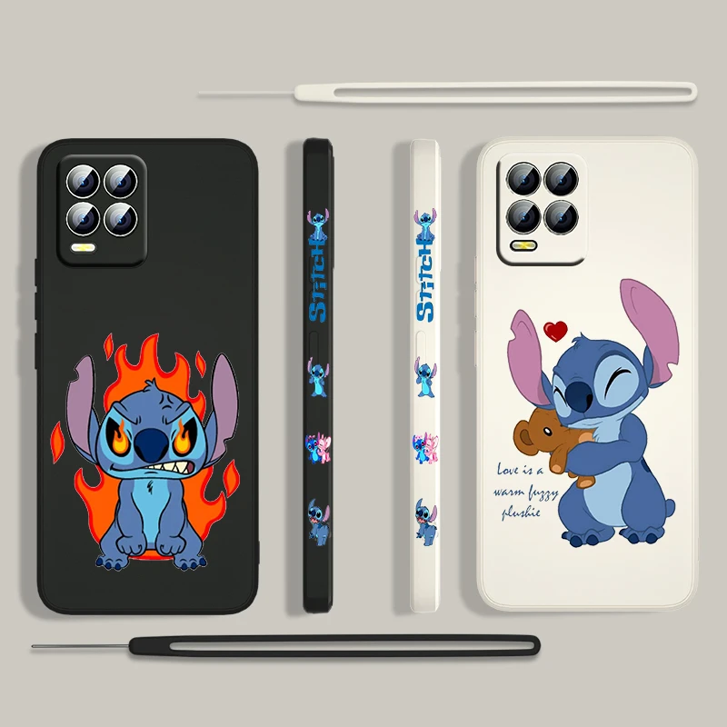 

Stitch Cartoon Anime Disney For OPPO Find X3 X2 neo Lite Relame GT Master A9 A5 A53S A72 A74 8 6 5 Liquid Left Rope Phone case