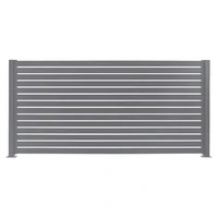 low prices grey outdoor rust prevention aluminum horizontal slat panels fence