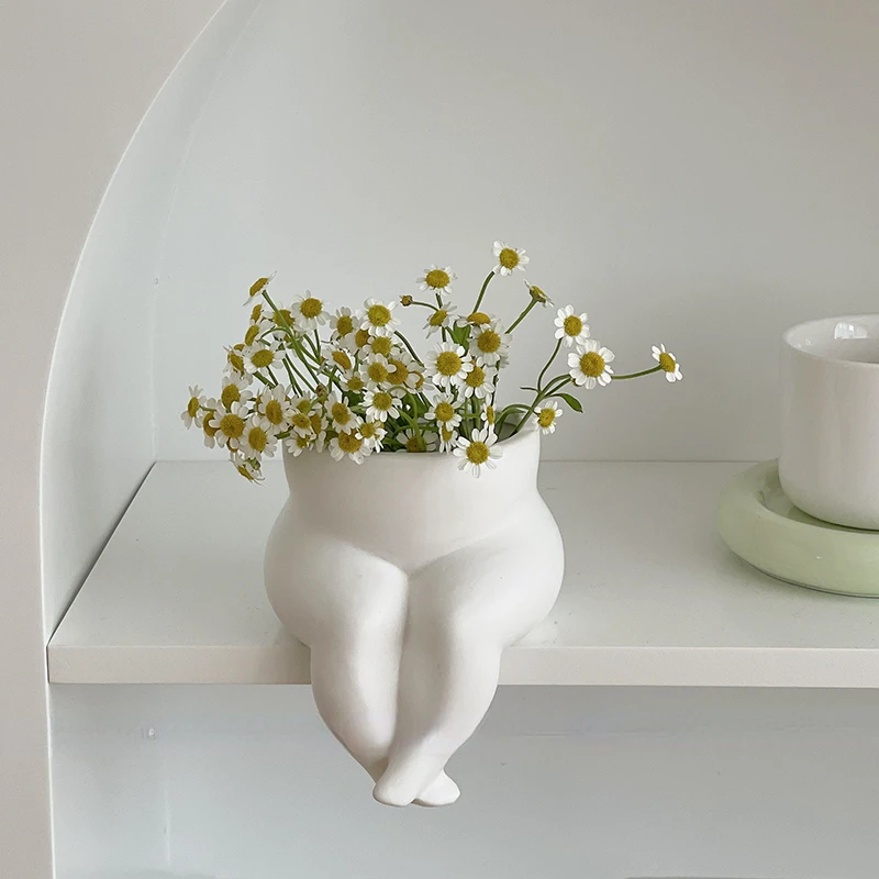 Ceramics Flower Vase Items Garden Desk Luxury Living Room Vase Aesthetic Kitchen Minimalist Traf Floreros Office Decoration