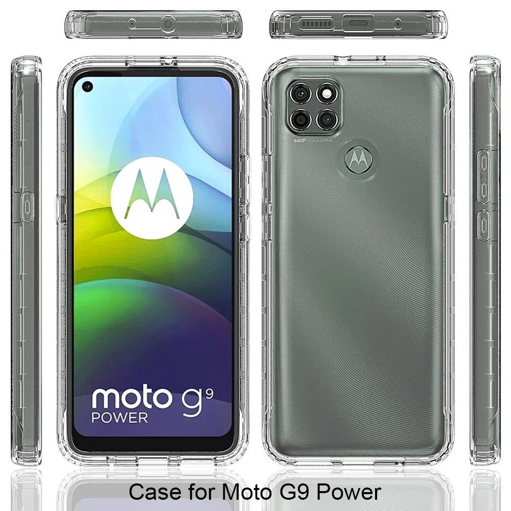 Чехол для телефона ярких цветов Motorola Moto G9 Power Funda Capa прозрачный противоударный