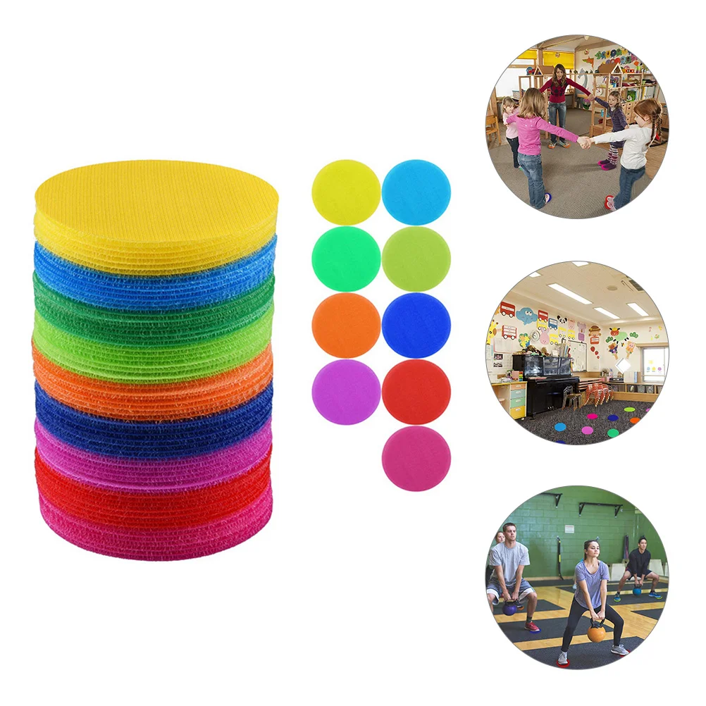 

50 Pcs Mark Classroom Supplies Circles Carpet Markers Colored Dots Stickers Spot Nylon Floor Spots Student Area Rug Teacher for