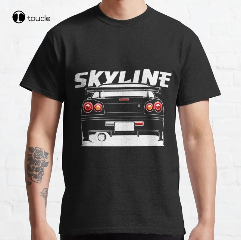 

Классическая футболка R34 Gtr Skyline Gt-R34, хлопковая футболка