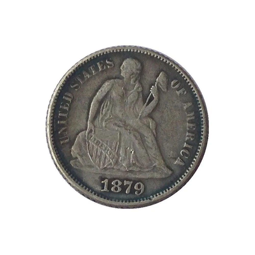 

США 1879-P десятицентовая монета с изображением сидящей свободы копия монет