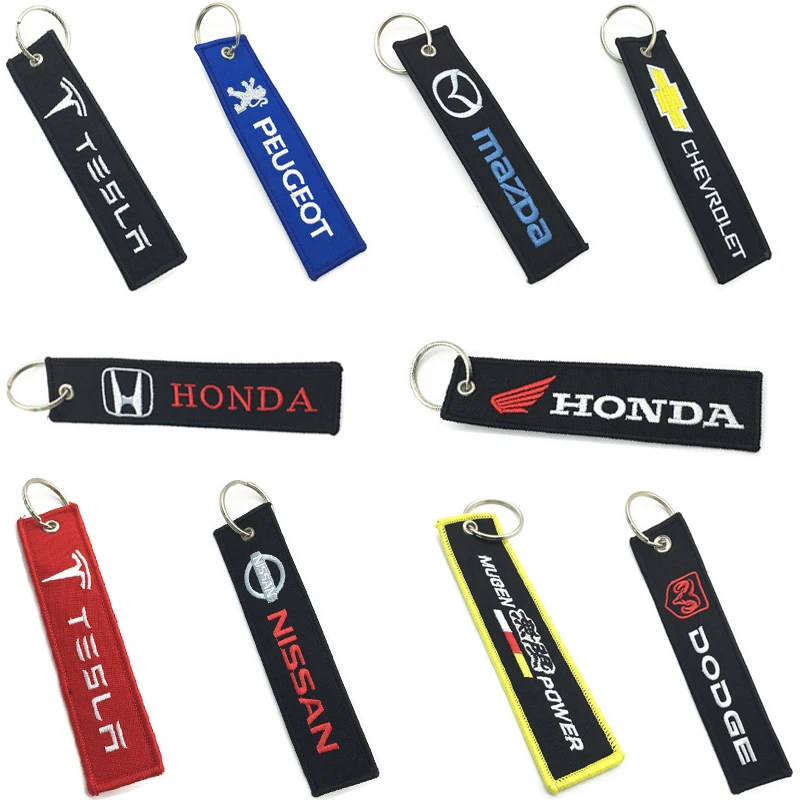 Автомобильный брелок Модифицированная вышитая бирка ремешок для ремня подарок