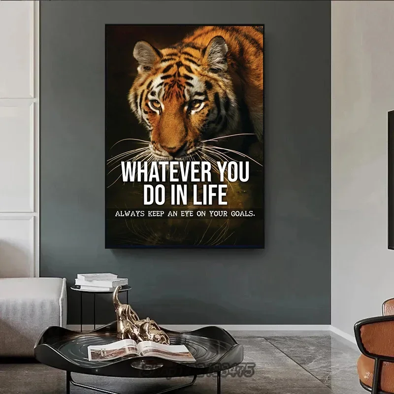 Orlan Lev Tigre Вдохновляющие Мотивационные Животные С Буквами Настенное Искусство