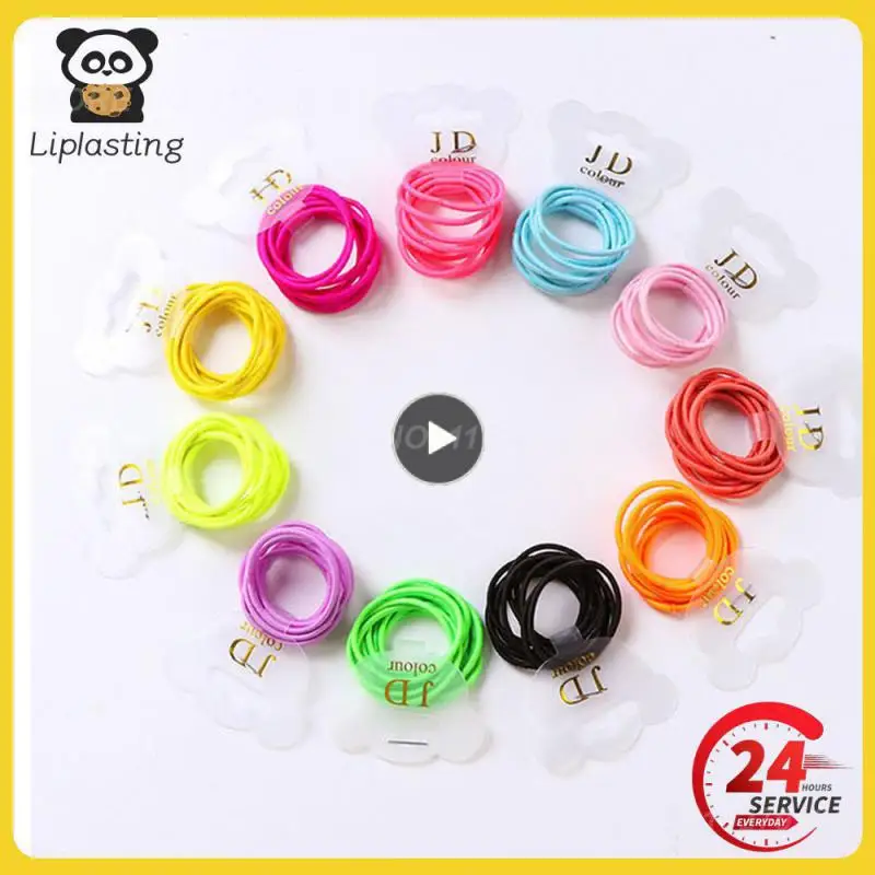 

1~40PCS lot Girls rubber band hair elastic Candy Colors Child Kids Hair Holders Hair accessories For Hair ponytail Hair Bands