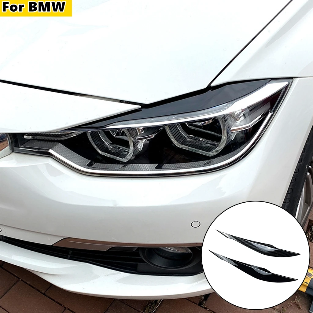 

1Pair Car Front Headlights Eyebrow Eyelids Trim Cover For BMW 3 Series G20 320i 325i 330i 2019+ Car Stickers Eyelids Trim Cover