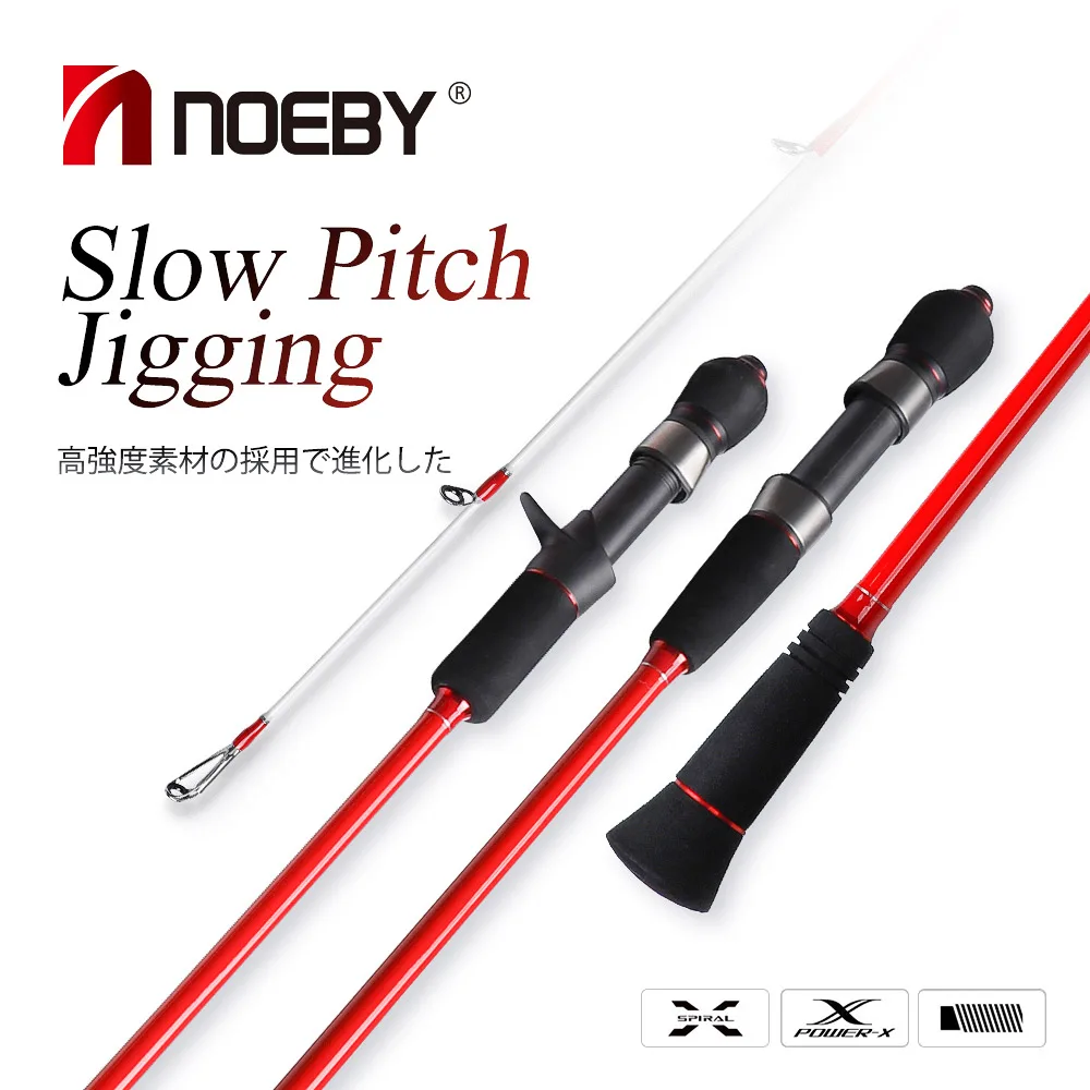 Noeby Slow Jigging Fishing Rod 1.68m 1.83m 2 Section Spinning Casting Rod Lure 300g Boat Carbon Fiber Saltwater Fishing Rod