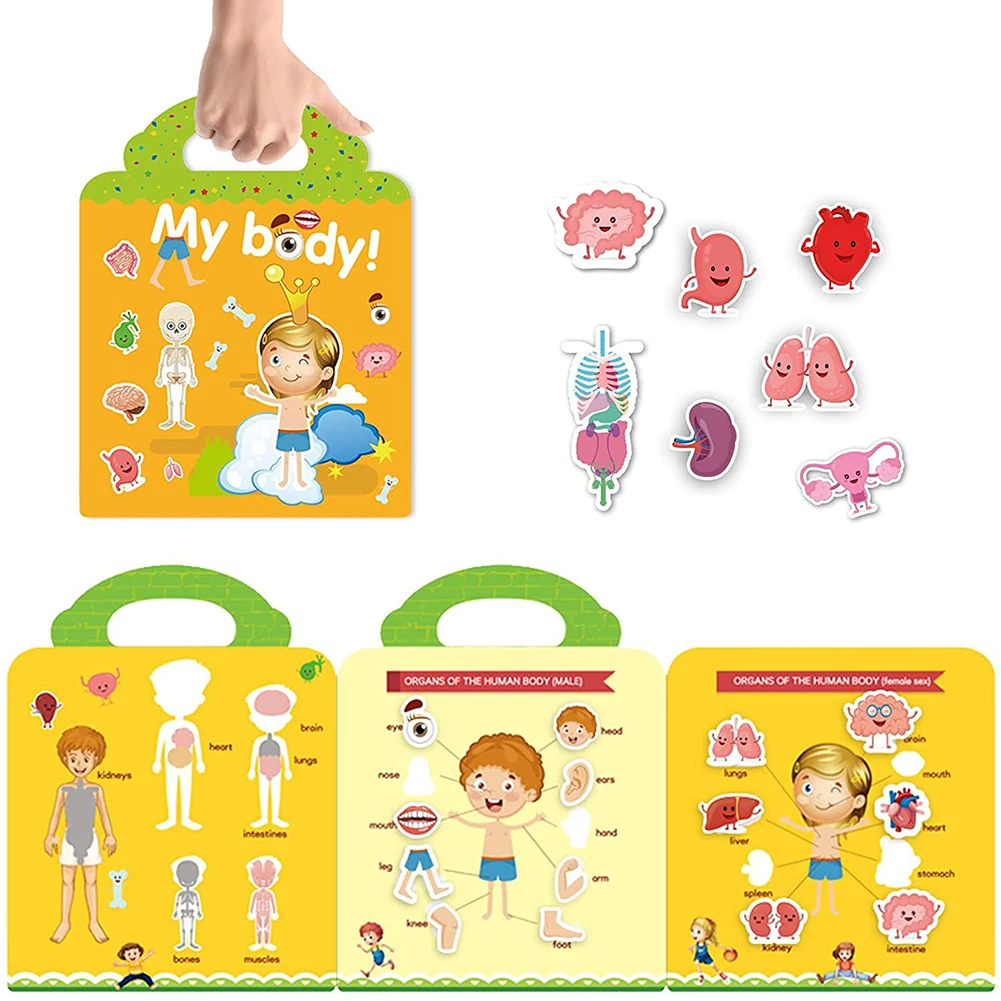 

Reusable Children Stickers Books Funny Puzzle Games DIY Learning Toys for Kids Early Learning Teaching Supplies
