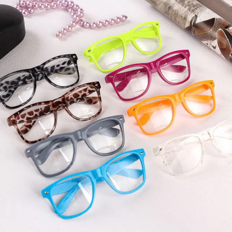 

16 Colors Fashion Clear Len Geek Nerd Glasses Plain Mirror Eyeglasses Eyewear Eye Glasses Spectacle Plastic Frame