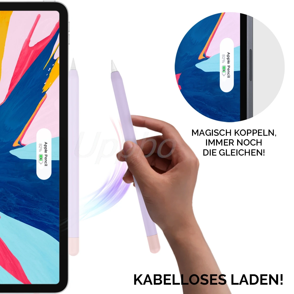 Фото Мягкий силиконовый защитный чехол Duotone с защитой от падения для Apple Pencil 1-го, 2-го, 4-го поколений, стилуса для iPad, портативный аксессуар для хранения №1