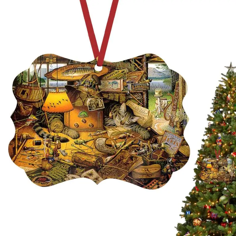 

Christmas Hanging Decor Cat Hanging Pendant With Hanging Hanging Pendant Sleeping Cat Decoration For Home Holiday Family Party