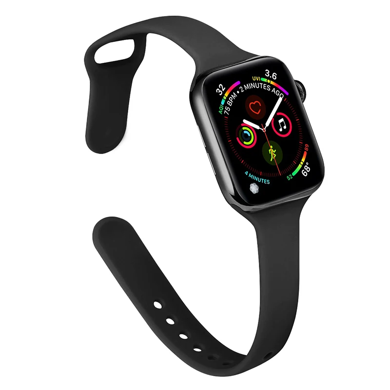 

Silicone Strap For Apple Watch band 45mm 44mm 38mm 40mm Breathable wrist belt bracelet iWatch band series 6 SE 4 3 7 41mm 42mm
