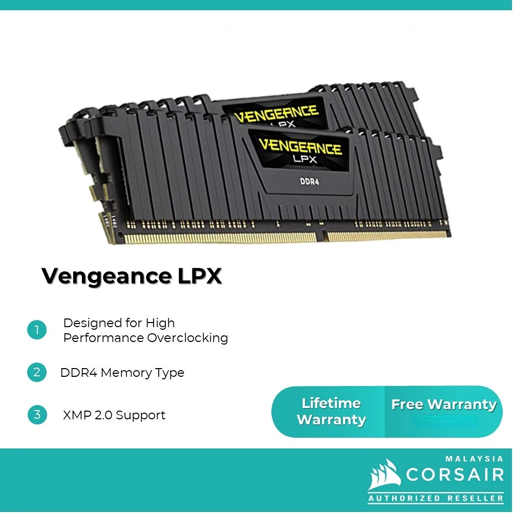 

DDR4 Desktop High Performance PC RAM Memory 64GB (32GB x2) 3200Mhz / 3600Mhz