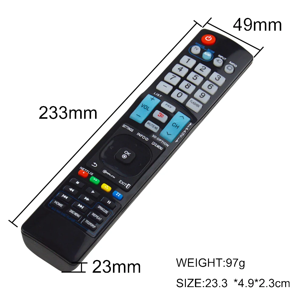 Новый пластиковый пульт дистанционного управления LG AKB72914209 сменный для