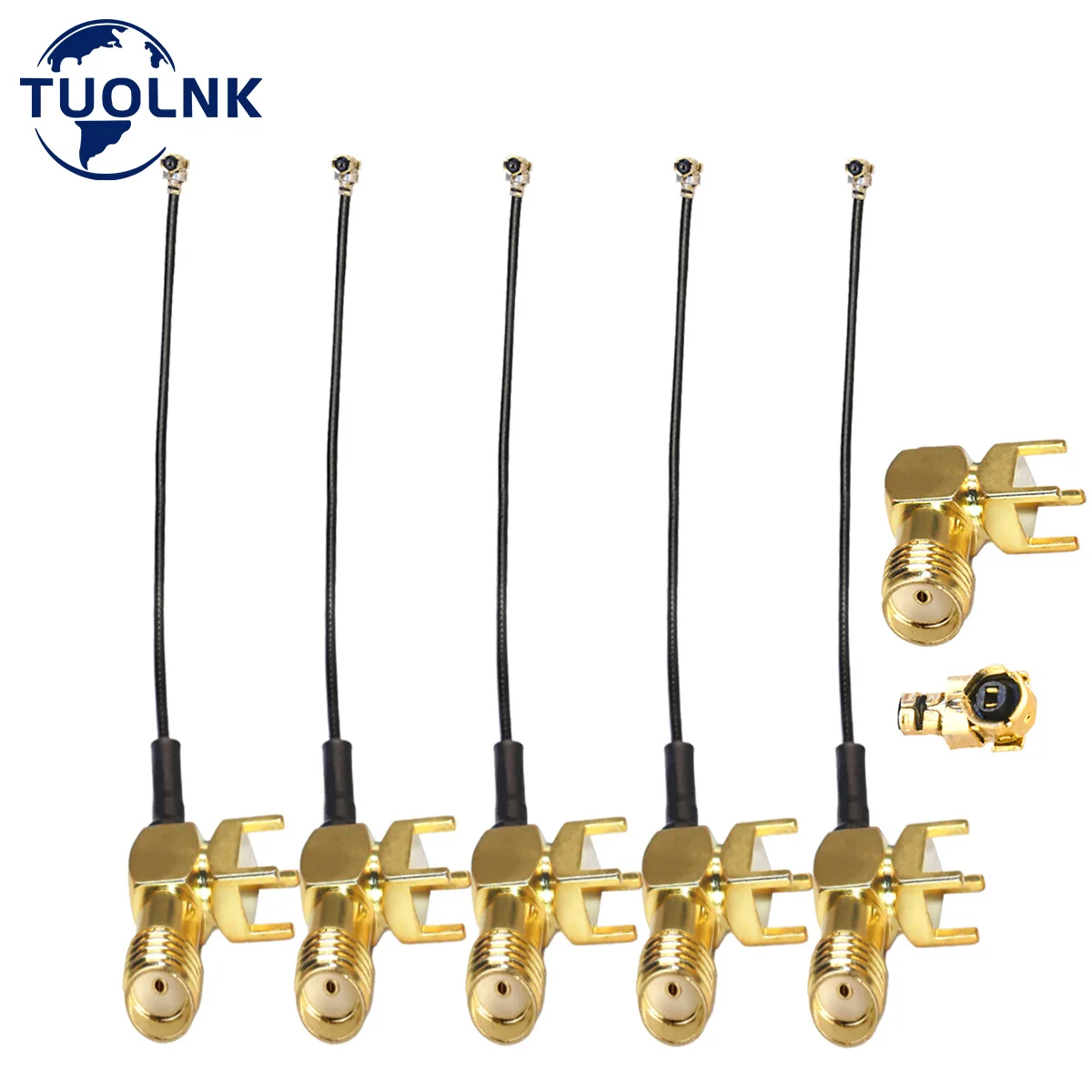 Ângulo Direito Fêmea Fêmea da Montagem do Pwb do Cabo Coaxial de Sma Ipx ao Cabo da Trança da Antena de Wifi de Ipex Ufl para o Mini Pci