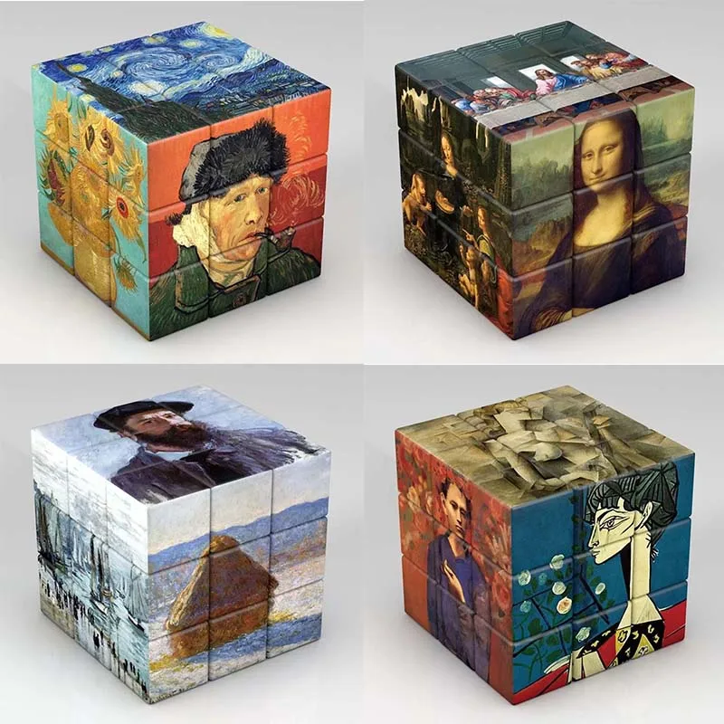 Gogh Lisa 3x3x3 Магический кубик-головоломка Katsushika Hokusai японский кубик с узором Детские