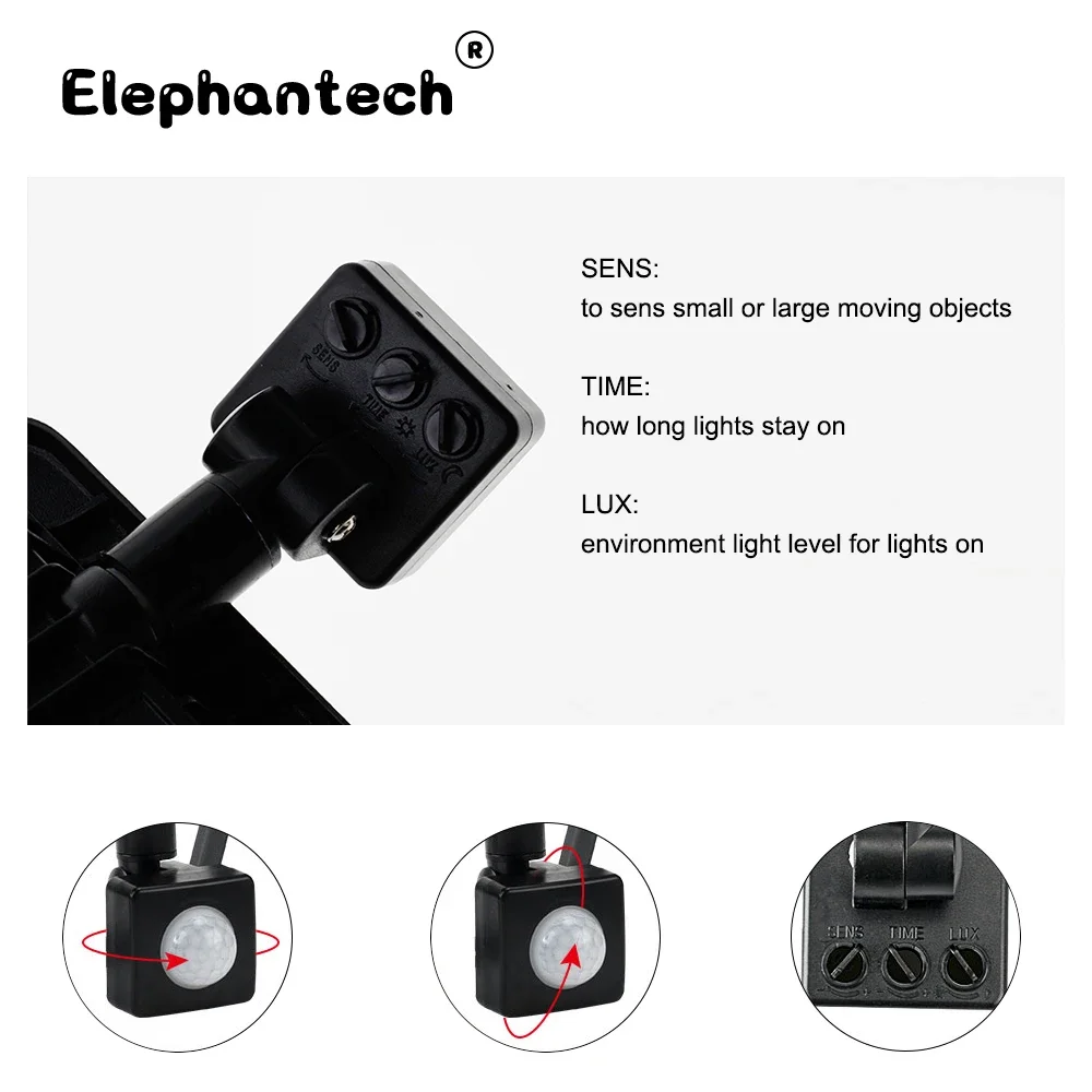 Светодиодный PIR датчик движения Прожектор Наружный светильник проектор 220 В 100 Вт