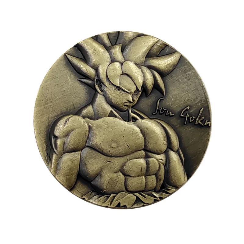 Памятная монета Dragon Ball Son Goku, аниме, металлы, мультяшные детские игрушечные фигурки, модель, декоративный предмет, сувенир, художественная коллекция, подарок (art.: 3920cd19357bf) - 3920cd19357bf
