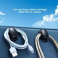 4pcs car hooks organizer storage keychain trunk bag usb cable holder car accessory wall hook bag car office home invisible clip