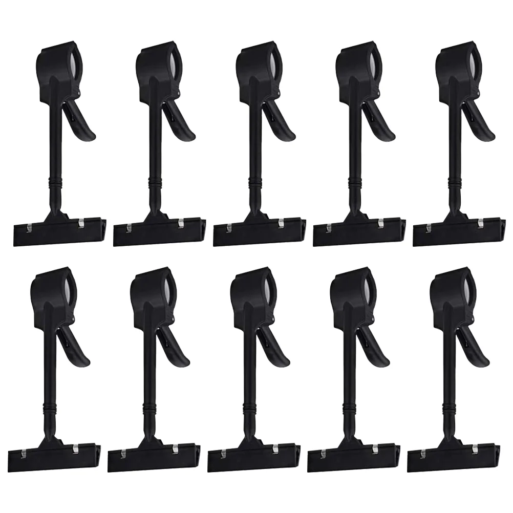 

10 Pcs Ad Folder Plastic Sign Clip Tag Buffet Food Labels Advertising Display Pp New Material Clamp Promotions Desk Top Shelf