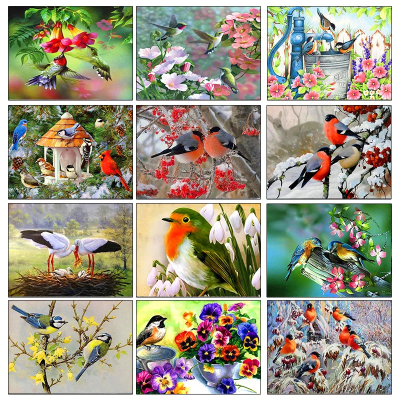 

Полноразмерная/круглая Алмазная 5D картина ARMYQZ «сделай сам», вышивка крестиком с животными, птицами, 3D, домашний декор, подарок