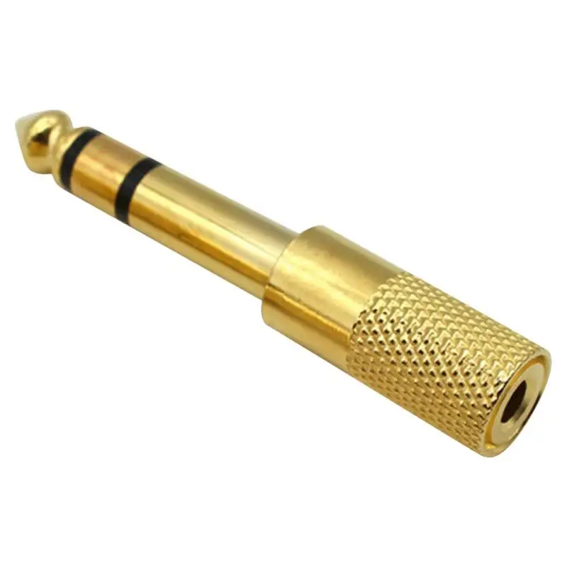 

6.5mm Female to 3.5mm Male Jack Mono Audio Microphone Adapter Converter Aux Cable Gold Plated for Mobile Phone PC Notebook