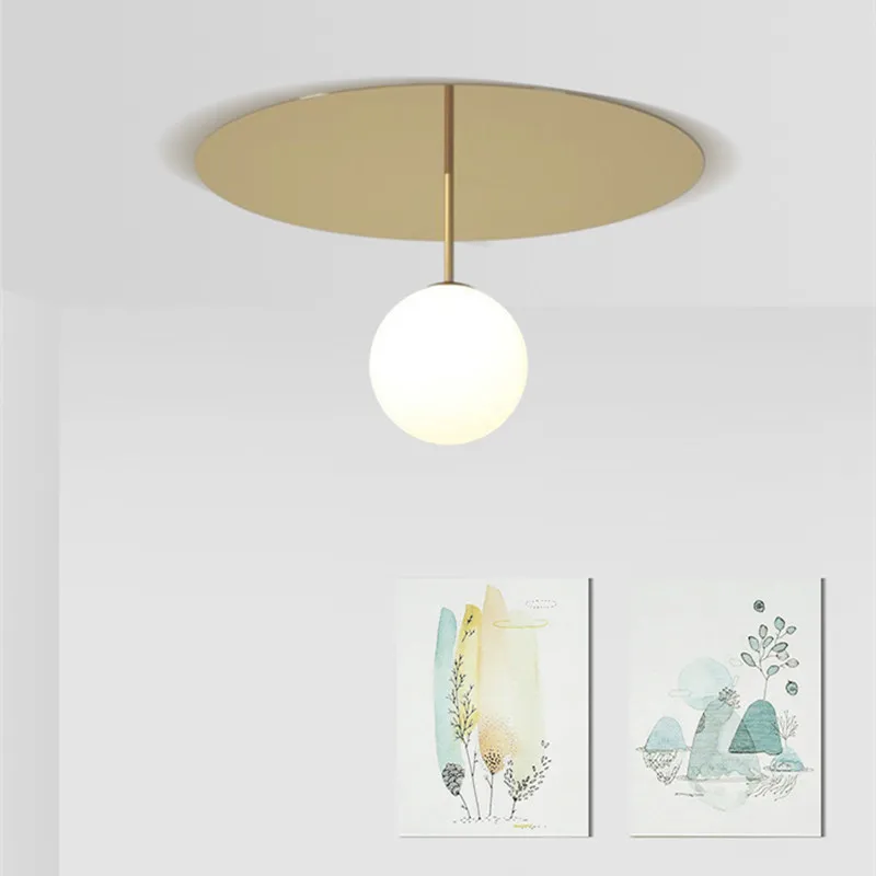 

Designer ceiling lights LED ball ceiling light designer gold hanging light corridor aisle counter bar bedroom minimalist light